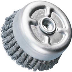 6" F/C Twist Knot Wire Cup Brush - 1 Row