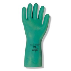 Solvex® 15" Green Nitrile Glove Large