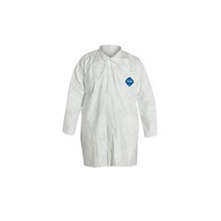 Tyvek Lab Coat with Collar White Large