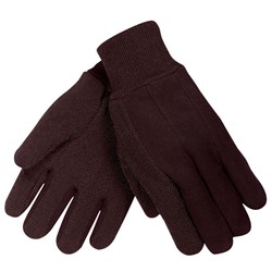 8 oz Brown Jersey Dotted Glove