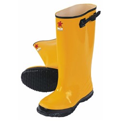 Rubber Slush Boot, Yellow, 17", Size 8