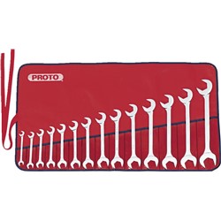 14 Piece SAE Angle Open-End Wrench Set