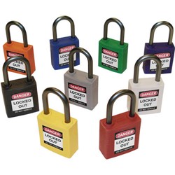 Red Plastic Padlock 1" Clearance