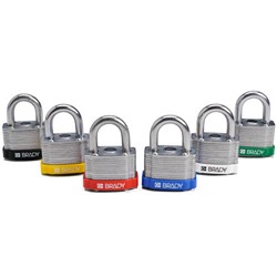 Red Steel Padlock 3/4" Clearance