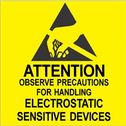 ESD Attention Label RS-471, 2" x 2"