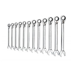 12 Pc Metric Ratcheting Wrench Set