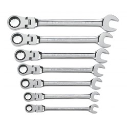 7 Pc Combination Ratcheting Wrench Set