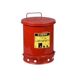 10 Gl Oily Waste Can Foot Operated Cover