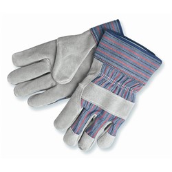 Leather Palm Safety Cuff Glove Medium
