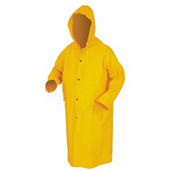 PVC/ Poly Yellow 49" Raincoat 3XL