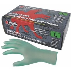 Sensaguard Vinyl Disposable Gloves Large