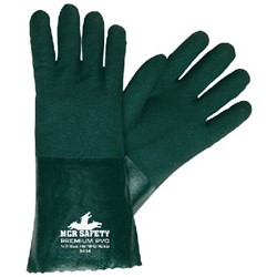 Green PVC Non-slip 14" Gauntlet Glove L