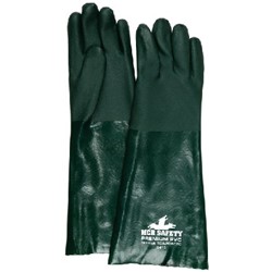 Green PVC Non-slip 18" Gauntlet Glove L