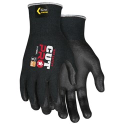 Black Kevlar Glove, Palm Coated, Large