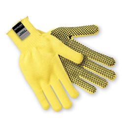 Kevlar String Glove PVC Dots 1 Side - S