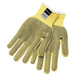 Kevlar String Glove PVC Dots 2 Sides - L