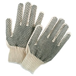 7 Gauge String Glove w/PVC Dots -S