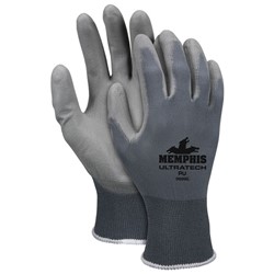 Gray UltraTech® PU® 13 Gauge Glove- L