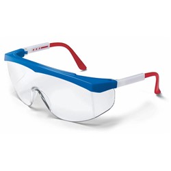 SS1 R/W/B Safety Glasses Clear Lens