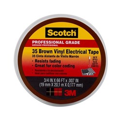 35 3/4" x 66' Electrical Tape Brown