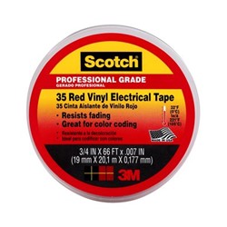 35 3/4" x 66' Electrical Tape Red