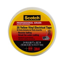 35 3/4" x 66' Electrical Tape Yellow