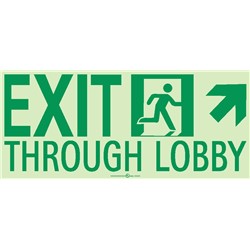 Exit Through Lobby Sign