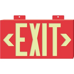 Metal Framed Red Exit Sign