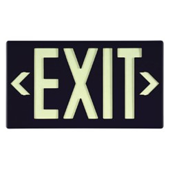 Glo Brite® Eco Exit Sign Black