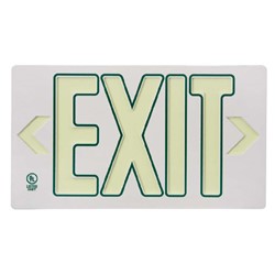 White/Green Exit Sign