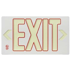 White/Red Exit Sign