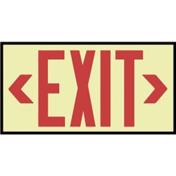 Glow Red Exit Sign