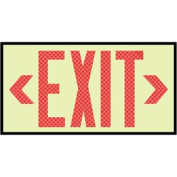 Glow Reflective Red Exit Sign