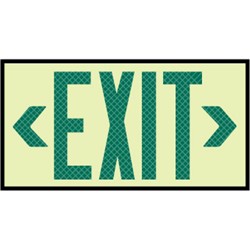 Reflective Glow Green Exit Sign