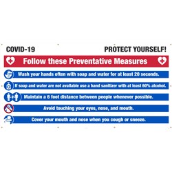 Covid-19 Protect Yourself Vinyl Banner