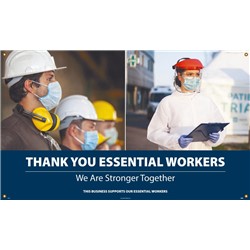 Thank You Essential Workers Vinyl Banner