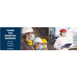 Thank You Essential Workers Vinyl Banner