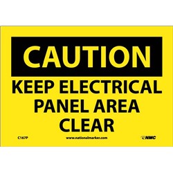 Caution Keep Electrical Panel Area Clear