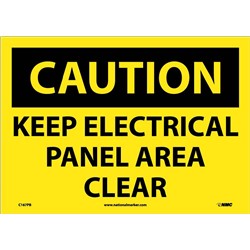 Caution Keep Electrical Panel Area Clear