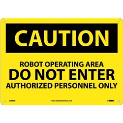 Robot Operating Area Do Not Enter Sign