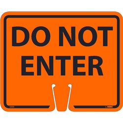 Safety Cone Do Not Enter Sign