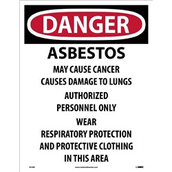 Danger Asbestos May Cause Cancer Label