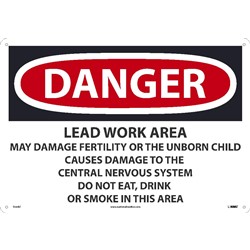 Danger Lead Work Area Sign