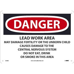 Danger Lead Work Area Sign