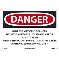 Danger Benzene May Cause Cancer Sign