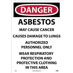 Asbestos Dust Hazard  Paper Sign