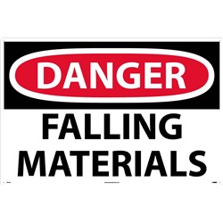 Danger Falling Materials Sign