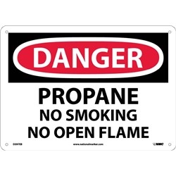 Danger Propane No Smoking No Open Flame