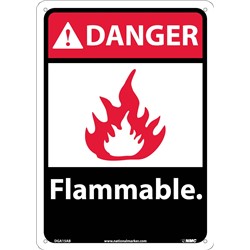 Danger Flammable Sign - Bilingual