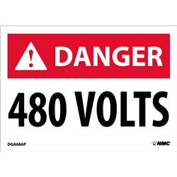Sanger 480 Volts Sign
